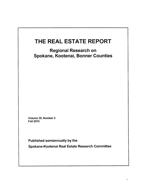 Title details for The real estate report Fall 2015 by Spokane-Kootenai Real Estate Research Committee - Available